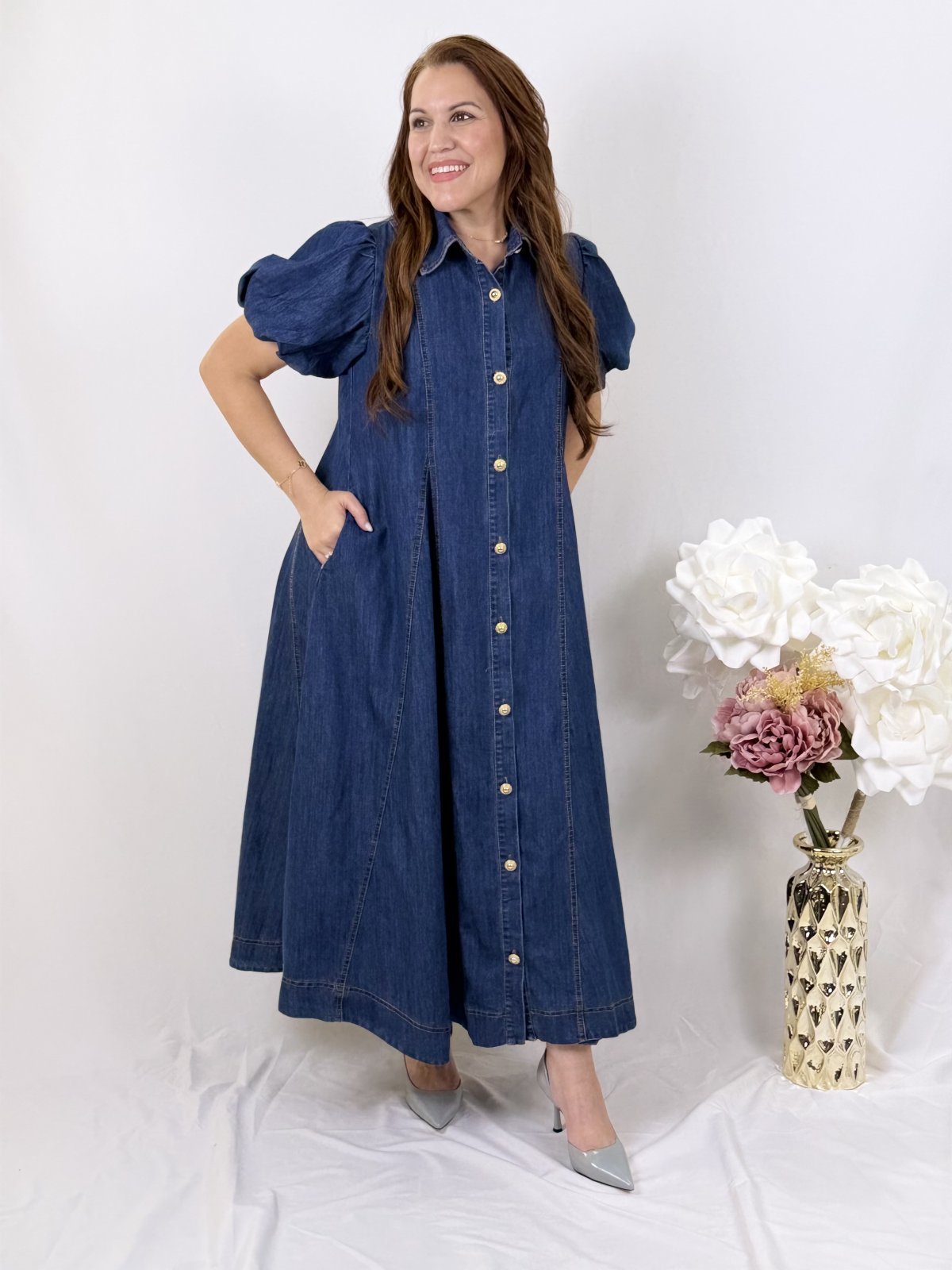 Puff Sleeve Denim MD botton down