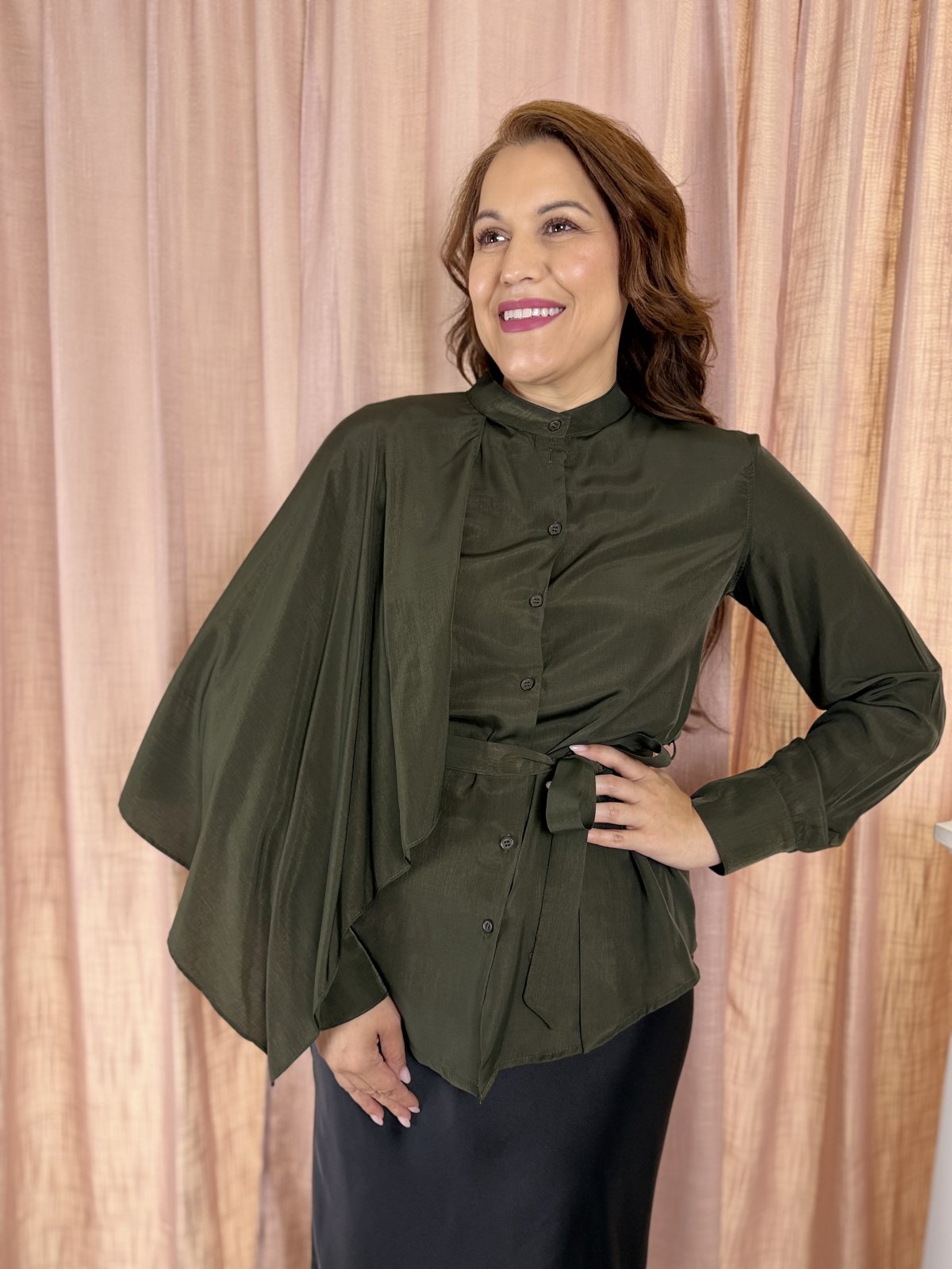 Cape Sleeve Blouse