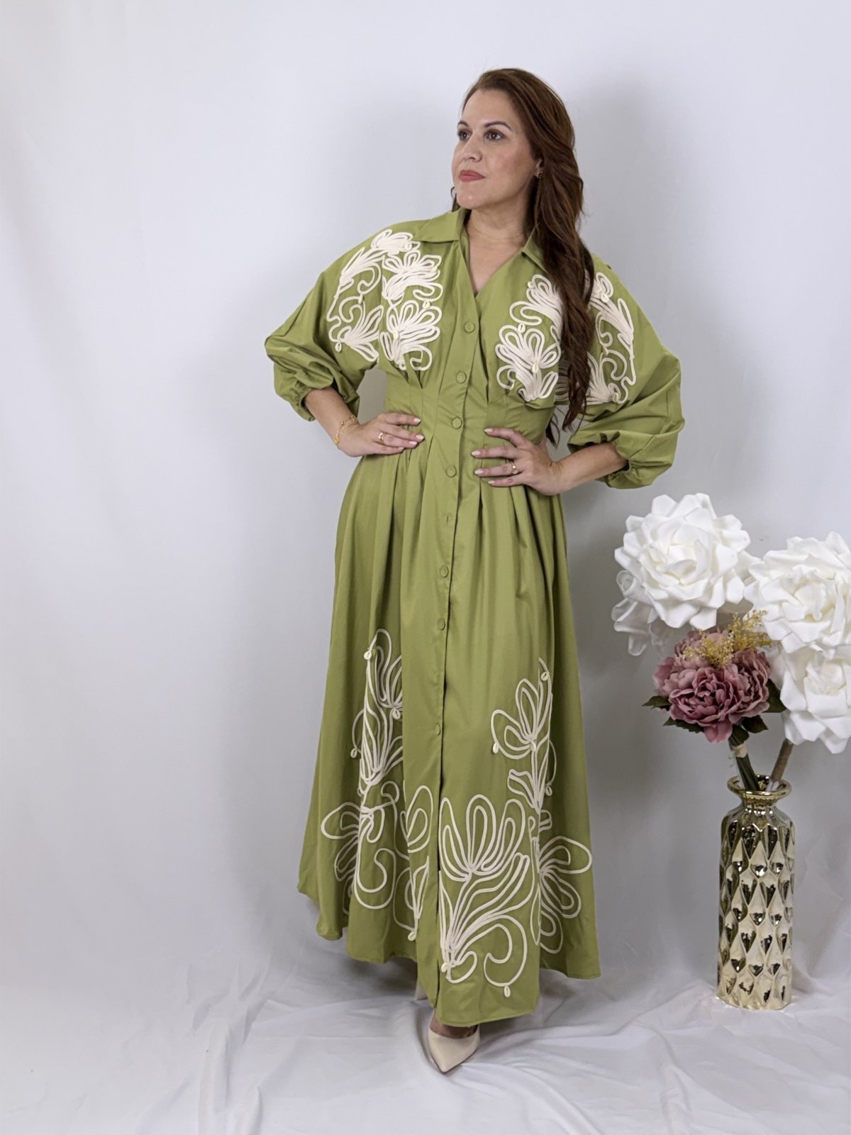 Midnight Botanical Dress