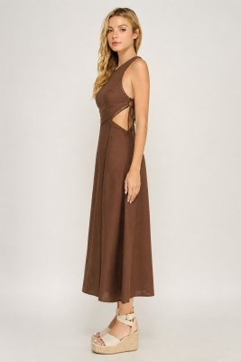 Cutout Side-tie Midi Dress — view 3