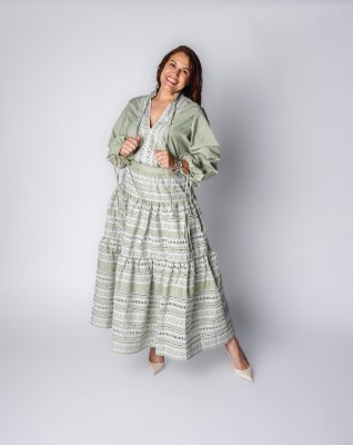 Eyelet Embroidered Skirt Set — view 1