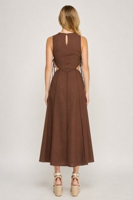 Cutout Side-tie Midi Dress — view 2